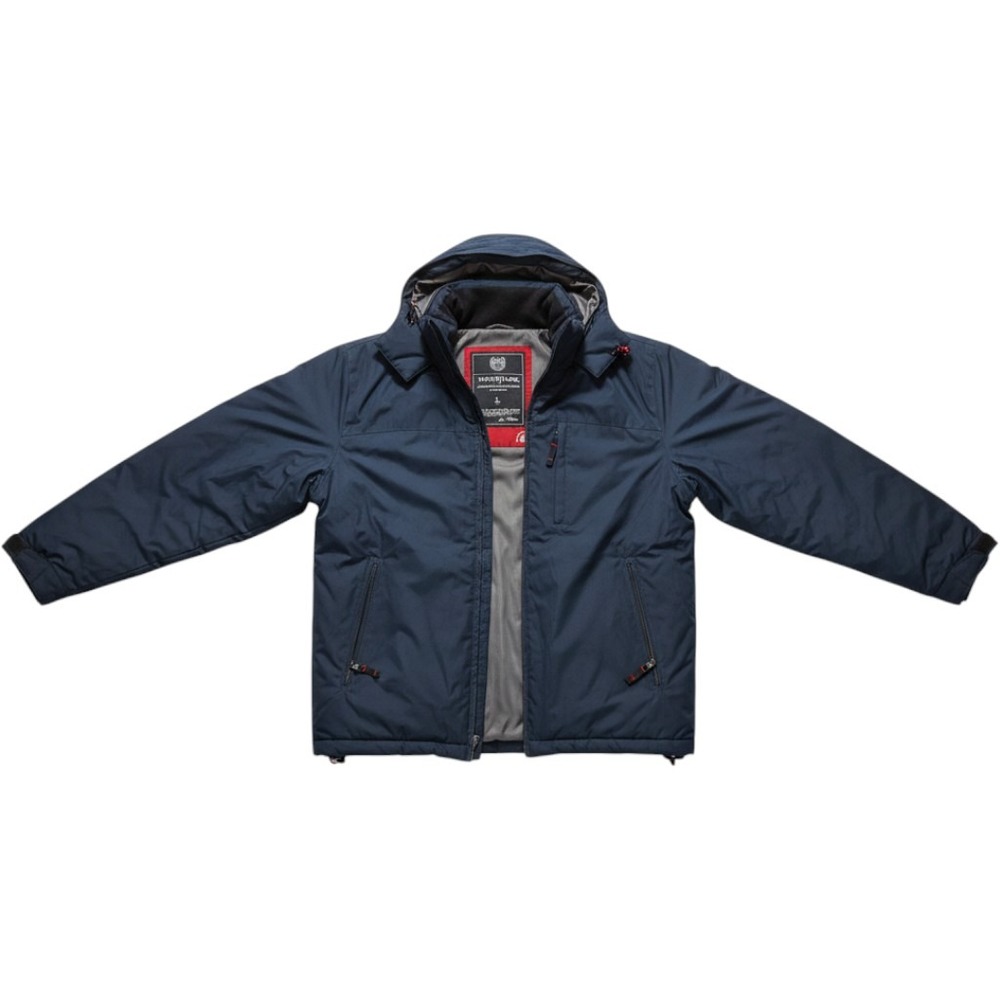 J. Whistler Mens All Weather Shed System Jacket Navy Blue Hooded Parka Large